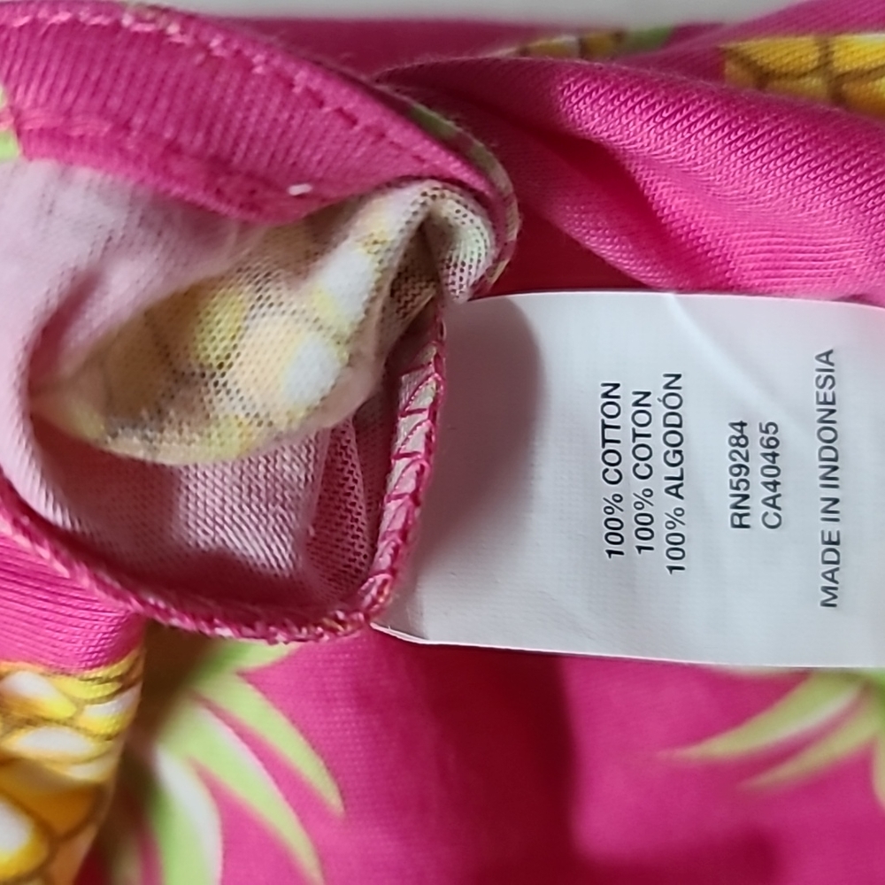 Lilly Pulitzer like Hot Pink Pineapple print M 7/8 Girls Romper TheChildren'sPla - Picture 6 of 7